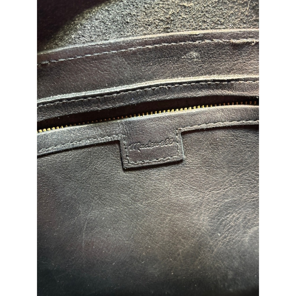 Madewell Medium Transport Tote Black Leather Crossbody Handbag - Picture 9 of 10